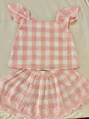 Cynthia Rowley Pink & White Gingham Dress Set